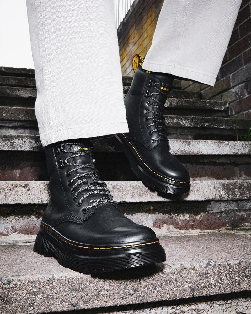 Dr Doc Martens Tarik Wyoming Cuero Utility Boots (Wyoming) Negros | KV66-O1FV