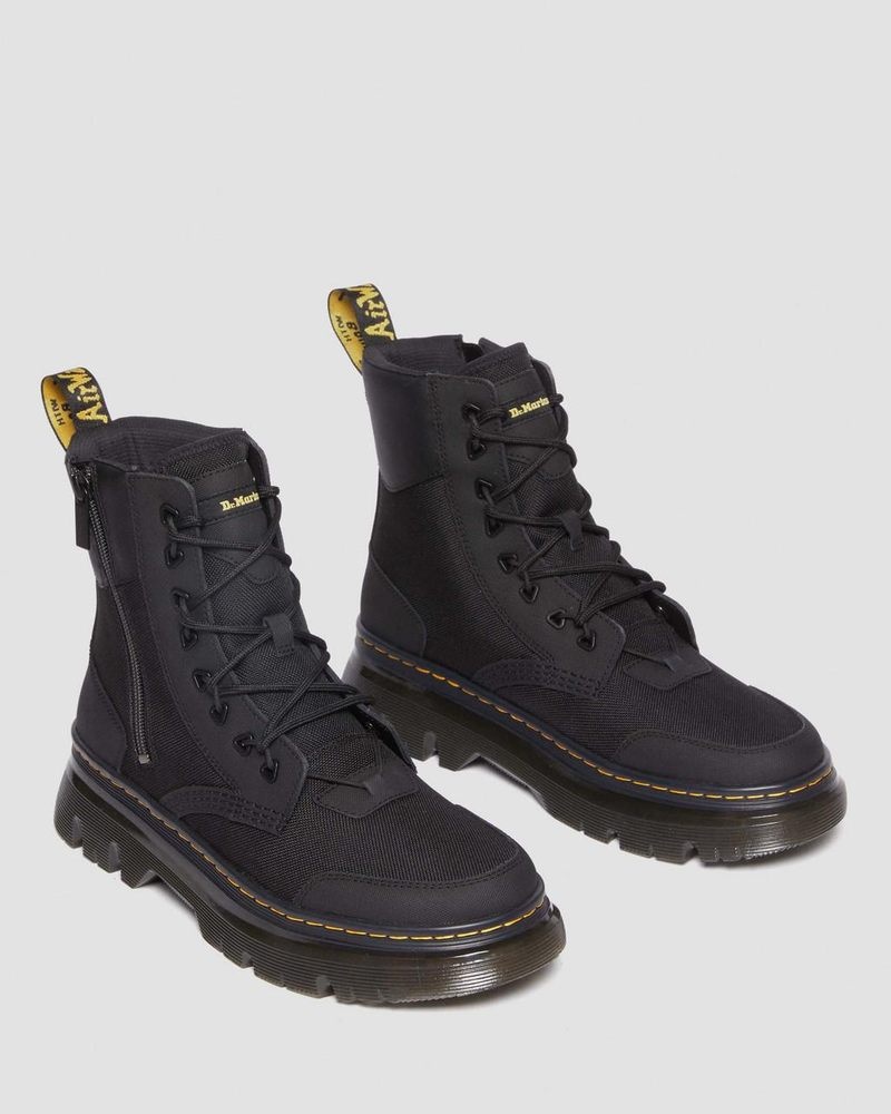 Dr Doc Martens Tarik Zip Poly & Cuero Utility Boots (Ajax + Extra Tough 50/50 + Hydro) Negros | FA14-I5PU