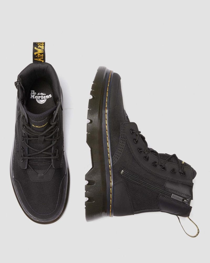 Dr Doc Martens Tarik Zip Poly & Cuero Utility Boots (Ajax + Extra Tough 50/50 + Hydro) Negros | FA14-I5PU