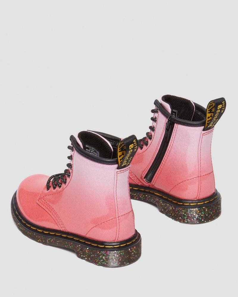 Dr Doc Martens Toddler 1460 Gradient Glitter Cuero Encaje Up Boots Rosas | RZ05-S2IW