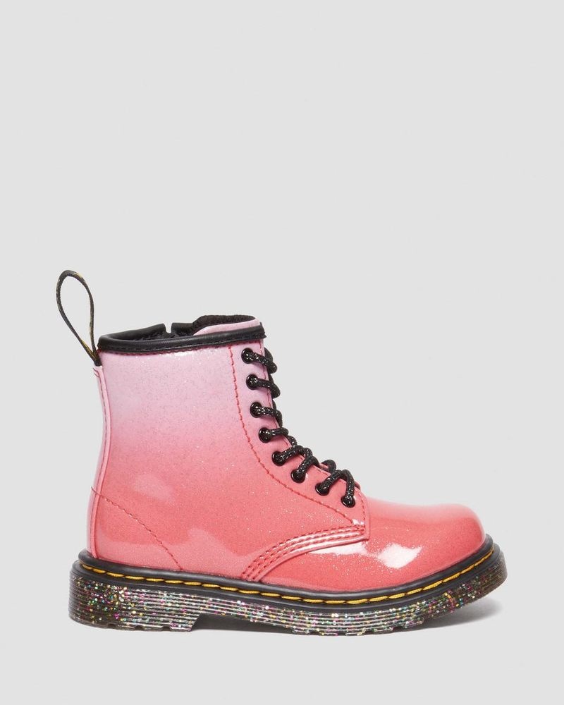 Dr Doc Martens Toddler 1460 Gradient Glitter Cuero Encaje Up Boots Rosas | RZ05-S2IW