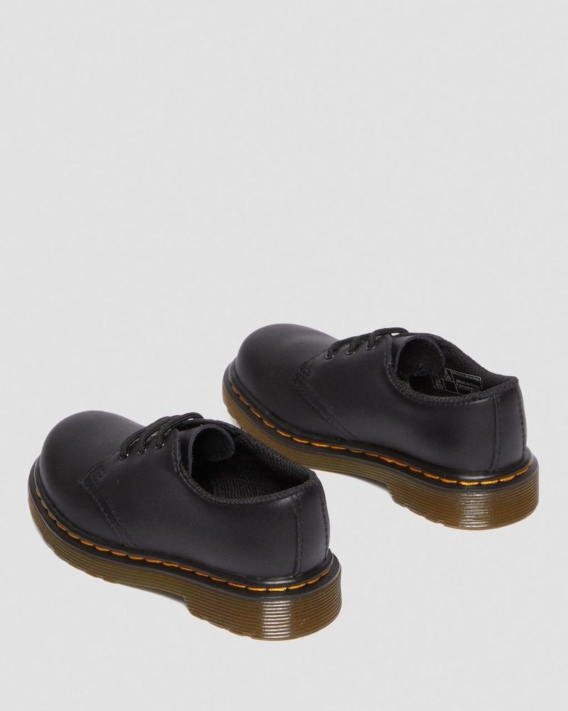 Dr Doc Martens Toddler 1461 Softy T Cuero Oxford Shoes (Softy T) Negros | BJ75-K1XM