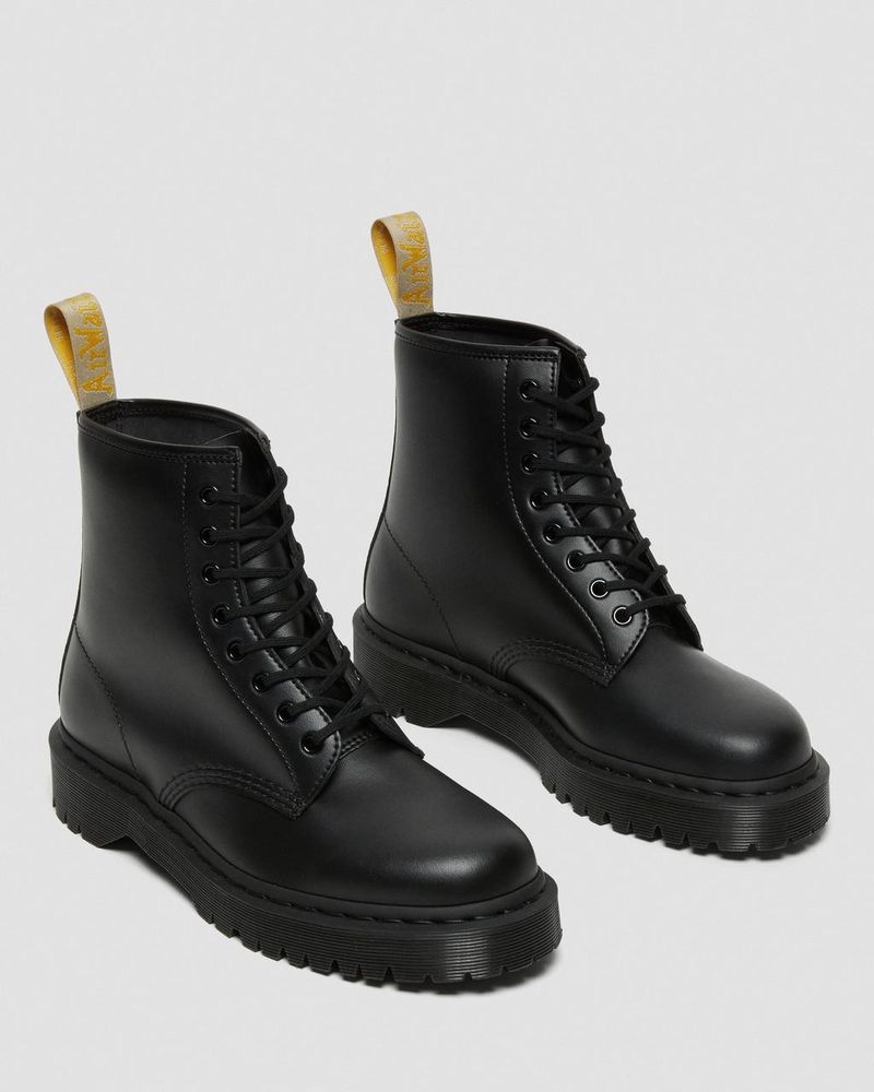 Dr Doc Martens Vegan 1460 Bex Mono Encaje Up Boots (Felix Rub Off) Negros | CX42-U2IV