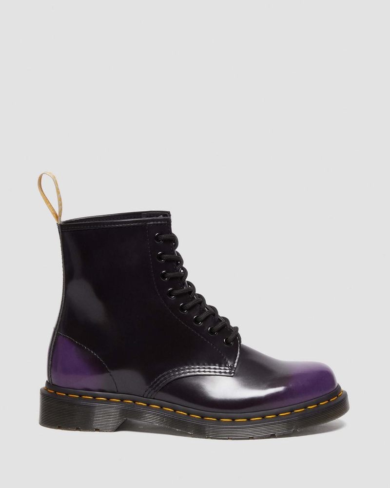 Dr Doc Martens Vegan 1460 Encaje Up Boots (Oxford Rub Off) Morados | QL92-X8HE