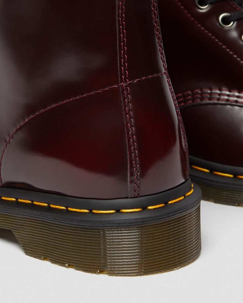 Dr Doc Martens Vegan 1460 Encaje Up Boots (Oxford Rub Off) Rojos | MY87-U5NI