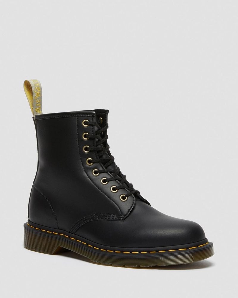 Dr Doc Martens Vegan 1460 Felix Encaje Up Boots (Felix Rub Off) Negros | AP93-B0IF