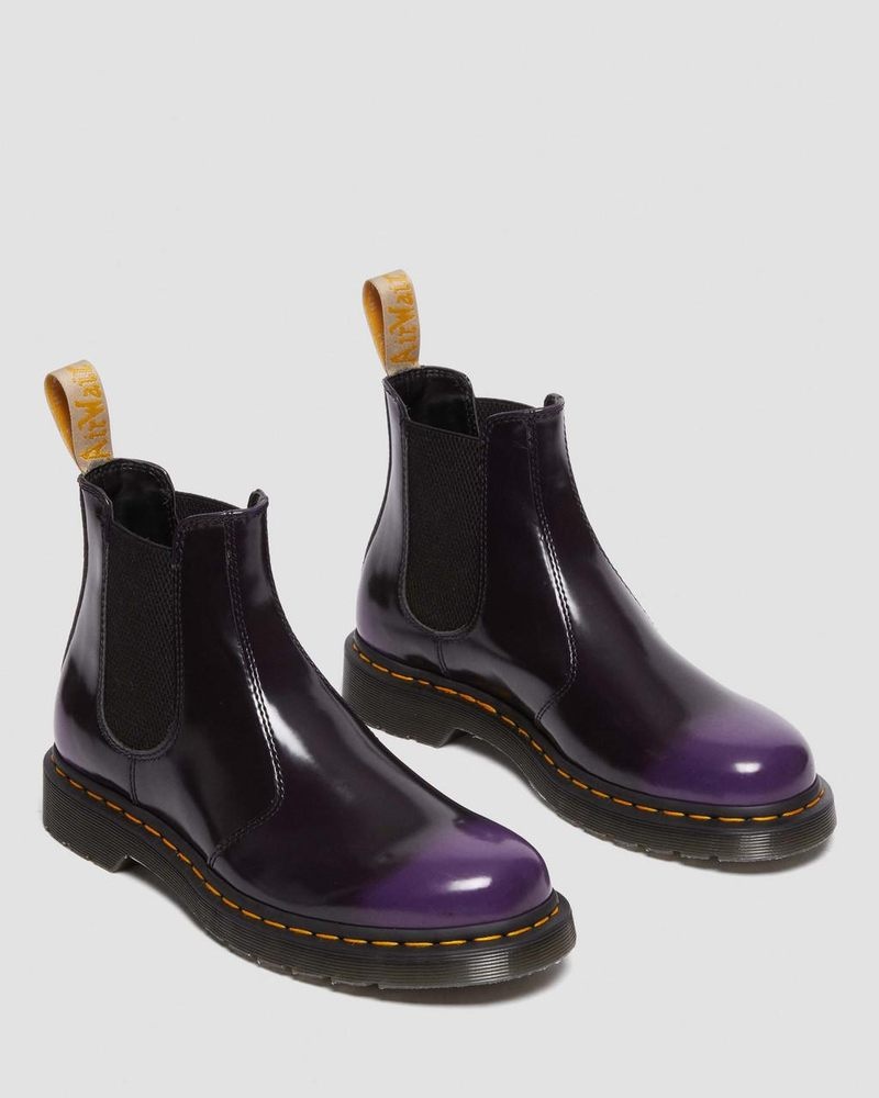 Dr Doc Martens Vegan 2976 Chelsea Boots (Oxford Rub Off) Morados | VK80-S4WA