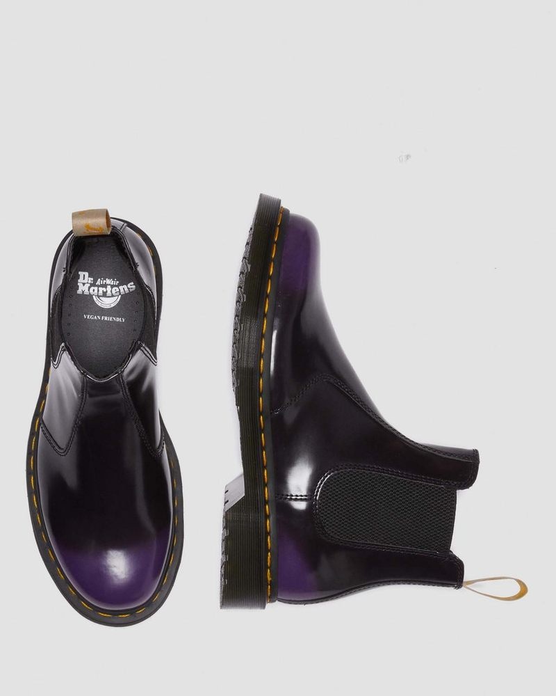 Dr Doc Martens Vegan 2976 Chelsea Boots (Oxford Rub Off) Morados | VK80-S4WA