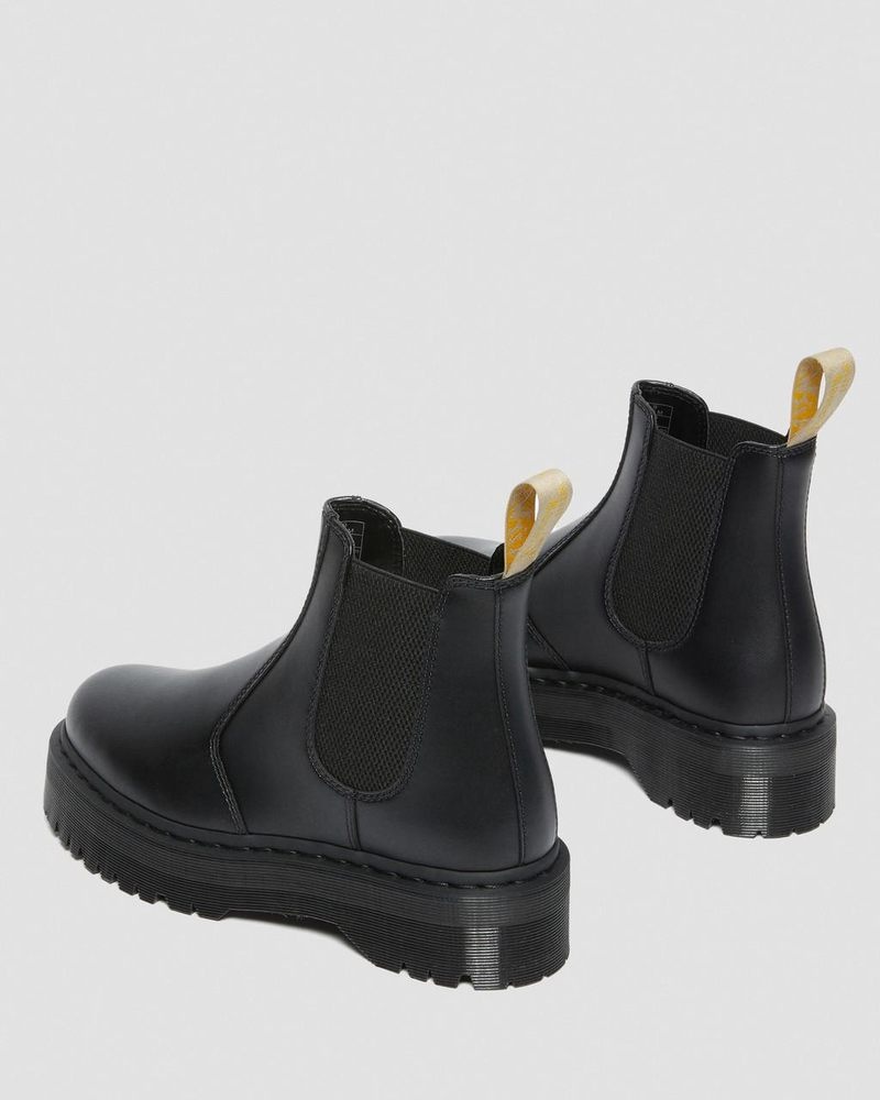 Dr Doc Martens Vegan 2976 Felix Plataforma Chelsea Boots (Felix Rub Off) Negros | GI41-E0WW