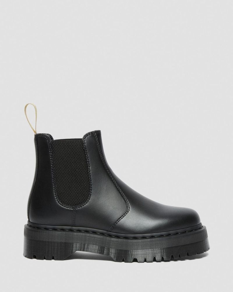 Dr Doc Martens Vegan 2976 Felix Plataforma Chelsea Boots (Felix Rub Off) Negros | GI41-E0WW