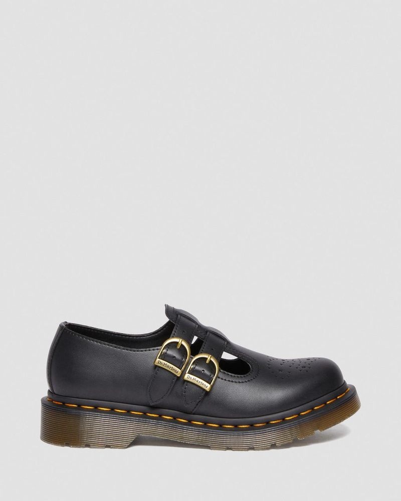 Dr Doc Martens Vegan 8065 Felix Mary Jane Shoes (Felix Rub Off) Negros | NW47-N1VV