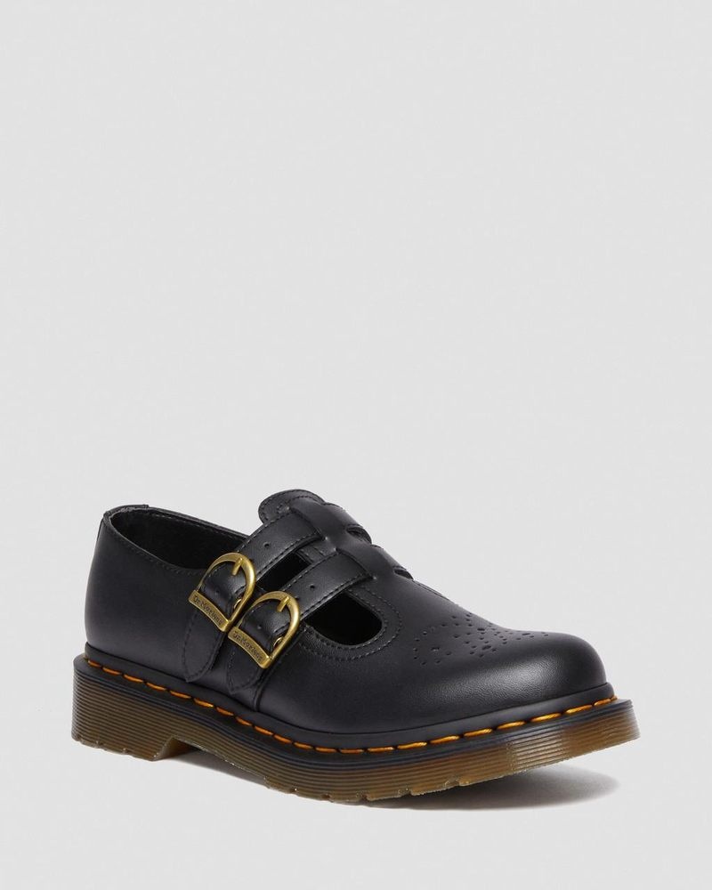 Dr Doc Martens Vegan 8065 Felix Mary Jane Shoes (Felix Rub Off) Negros | NW47-N1VV