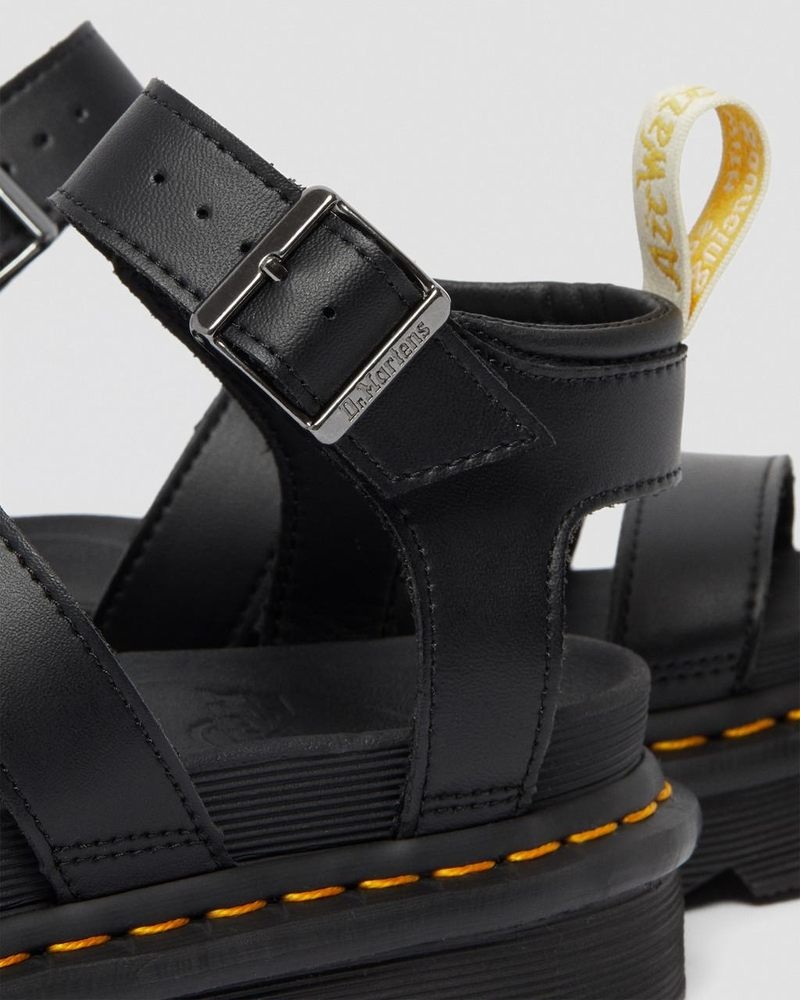 Dr Doc Martens Vegan Blaire - Felix Gladiator Sandals (Felix Rub Off) Negros | FA68-G3JO