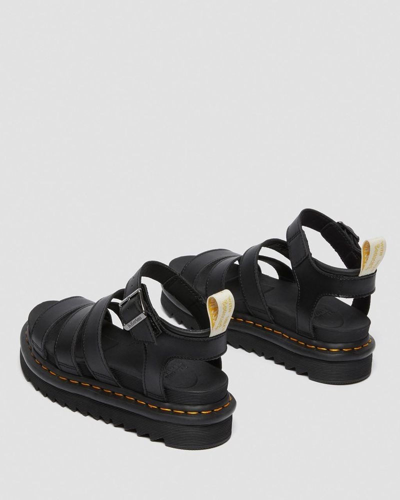 Dr Doc Martens Vegan Blaire - Felix Gladiator Sandals (Felix Rub Off) Negros | FA68-G3JO