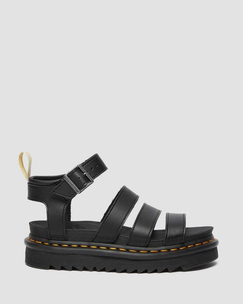 Dr Doc Martens Vegan Blaire - Felix Gladiator Sandals (Felix Rub Off) Negros | FA68-G3JO