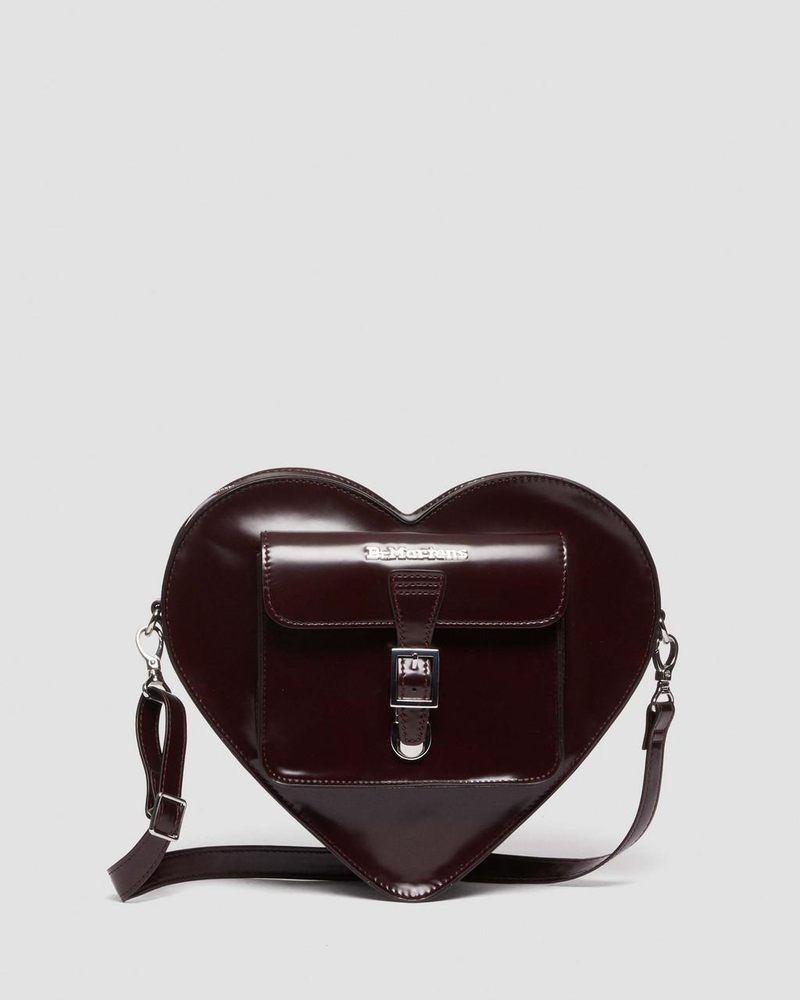 Dr Doc Martens Vegan Heart Shaped Backpack (Oxford Rub Off) Rojos | LE09-K5CR