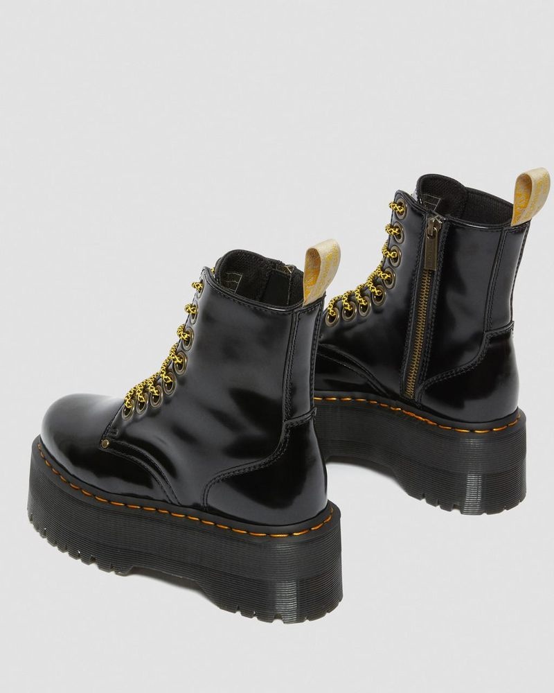 Dr Doc Martens Vegan Jadon Boot Max Platforms (Oxford) Negros | KV79-V2KH