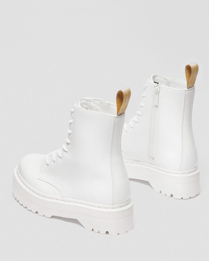 Dr Doc Martens Vegan Jadon II Boot Kemble Mono Platforms (Kemble) Blancos | SB34-E2OM