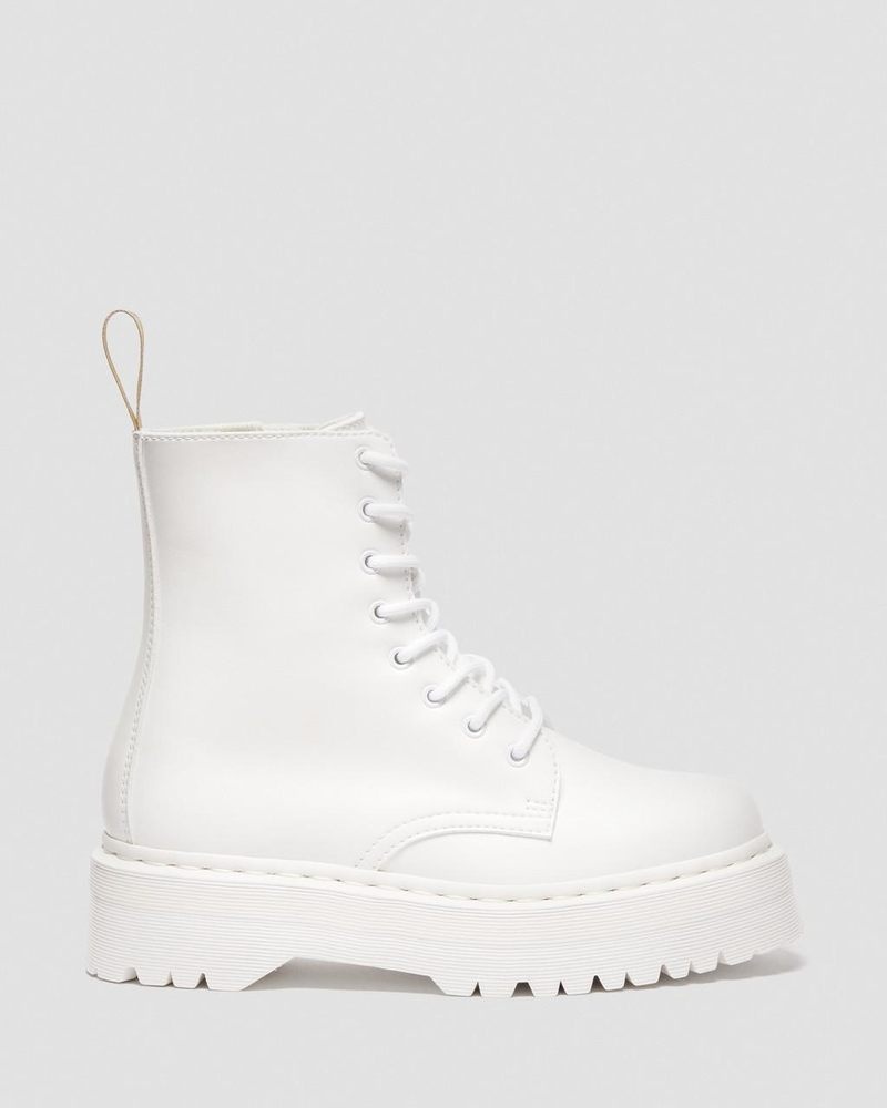 Dr Doc Martens Vegan Jadon II Boot Kemble Mono Platforms (Kemble) Blancos | SB34-E2OM