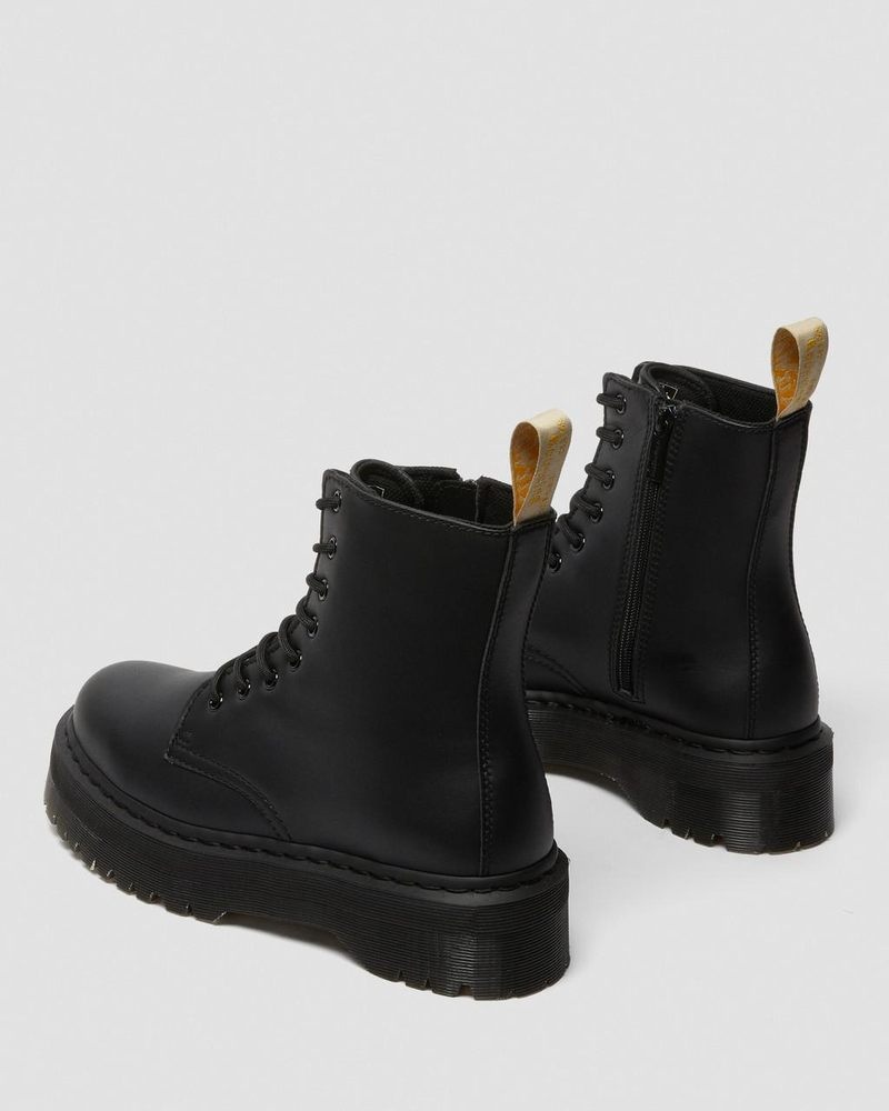 Dr Doc Martens Vegan Jadon II Boot Mono Platforms (Felix Rub Off) Negros | CA39-E9LX