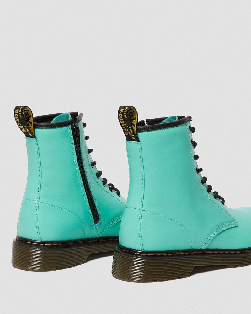 Dr Doc Martens Youth 1460 Cuero Encaje Up Boots (Romario) Verdes | XQ19-J0ZW