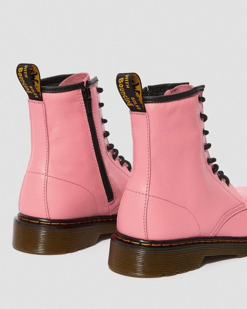 Dr Doc Martens Youth 1460 Cuero Encaje Up Boots (Romario) Rosas | YP98-I9VD 