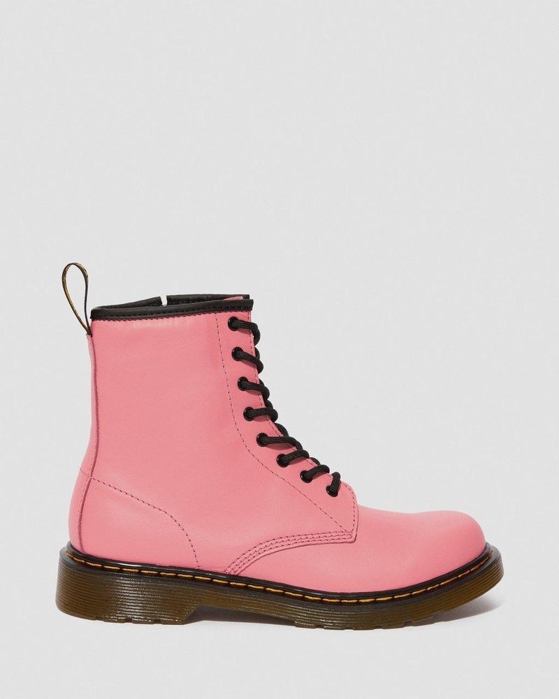 Dr Doc Martens Youth 1460 Cuero Encaje Up Boots (Romario) Rosas | YP98-I9VD 