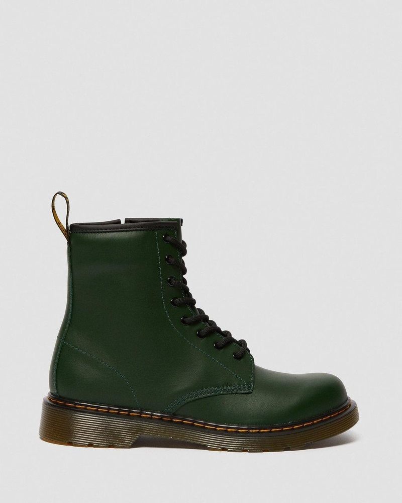 Dr Doc Martens Youth 1460 Cuero Encaje Up Boots (Romario) Verdes | OJ13-H0DP