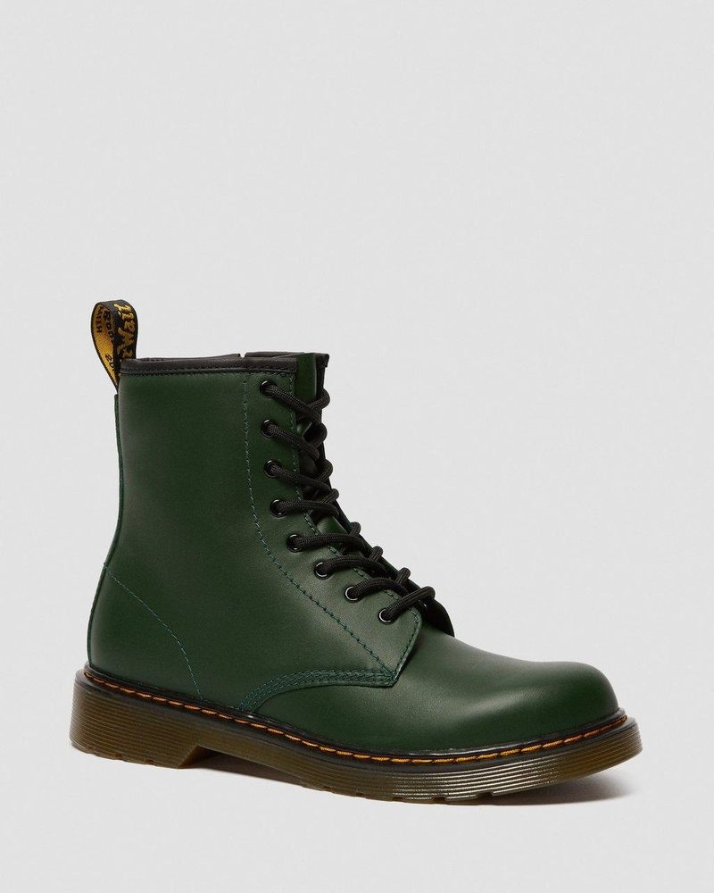 Dr Doc Martens Youth 1460 Cuero Encaje Up Boots (Romario) Verdes | OJ13-H0DP