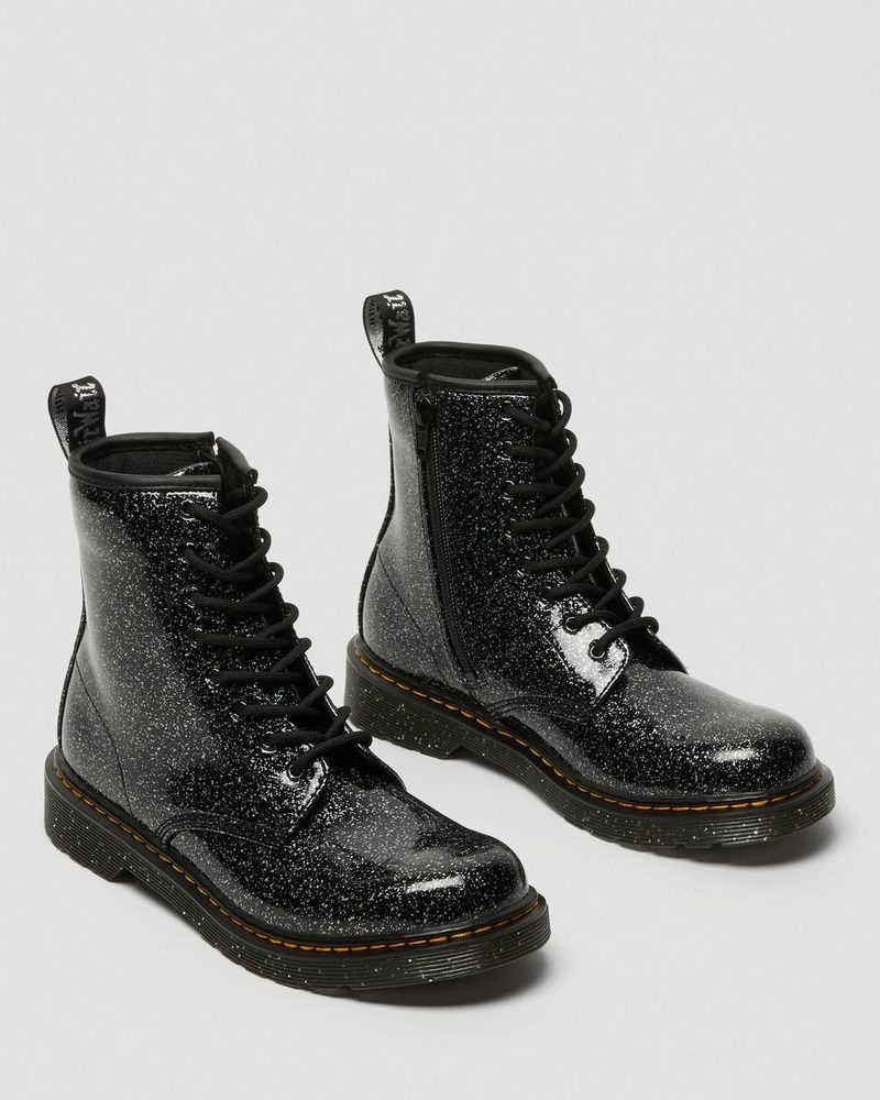 Dr Doc Martens Youth 1460 Glitter Encaje Up Boots (Cosmic Glitter) Negros | NX01-X6EY