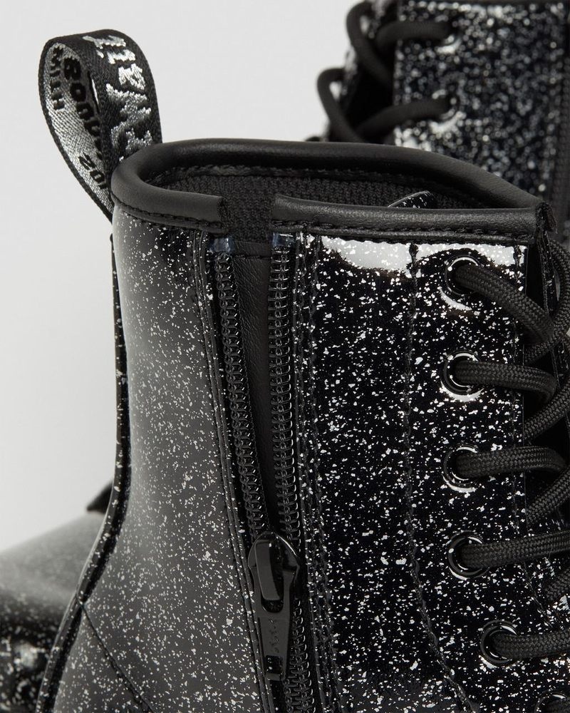 Dr Doc Martens Youth 1460 Glitter Encaje Up Boots (Cosmic Glitter) Negros | NX01-X6EY