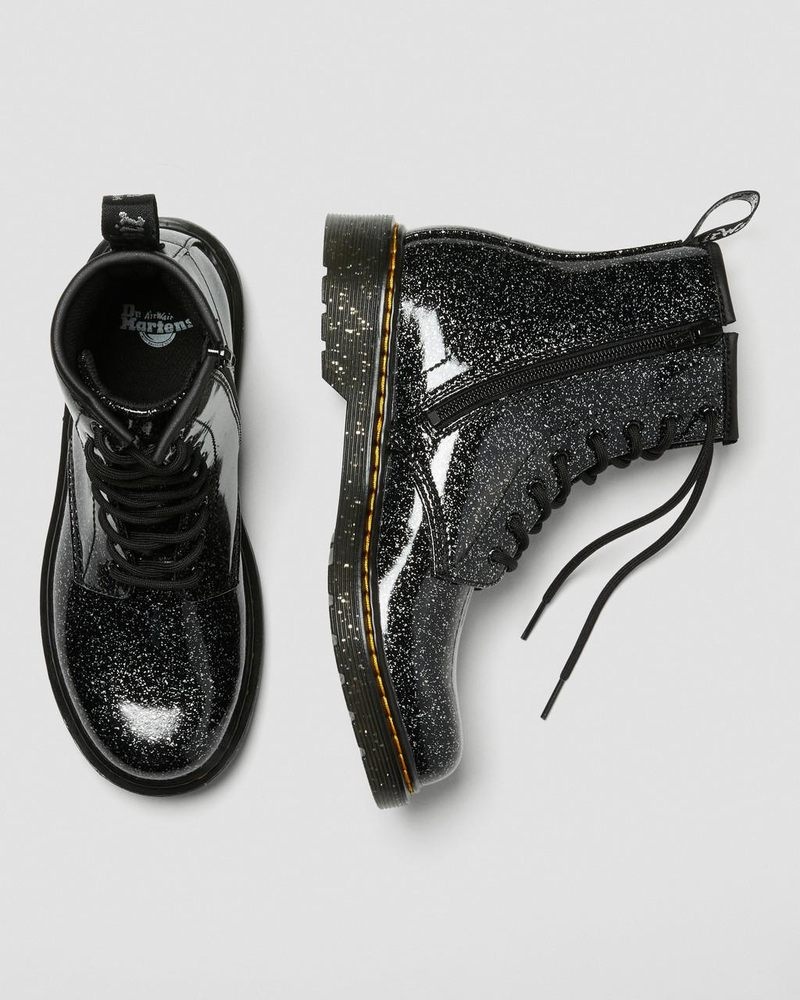 Dr Doc Martens Youth 1460 Glitter Encaje Up Boots (Cosmic Glitter) Negros | NX01-X6EY