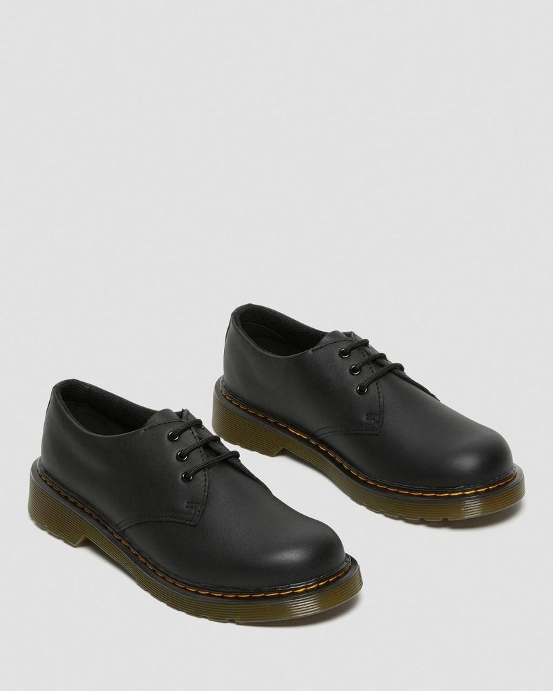 Dr Doc Martens Youth 1461 Softy T Cuero Shoes (Softy T) Negros | PV34-N6HT