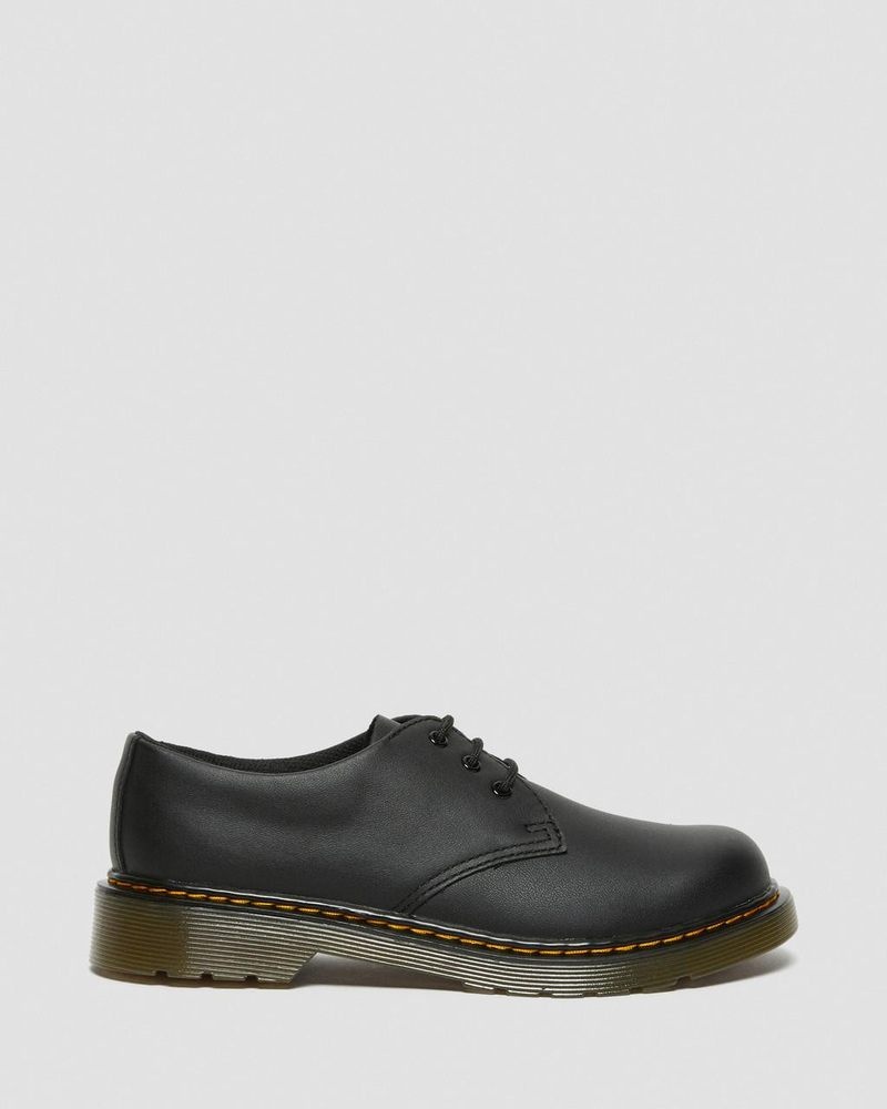 Dr Doc Martens Youth 1461 Softy T Cuero Shoes (Softy T) Negros | PV34-N6HT