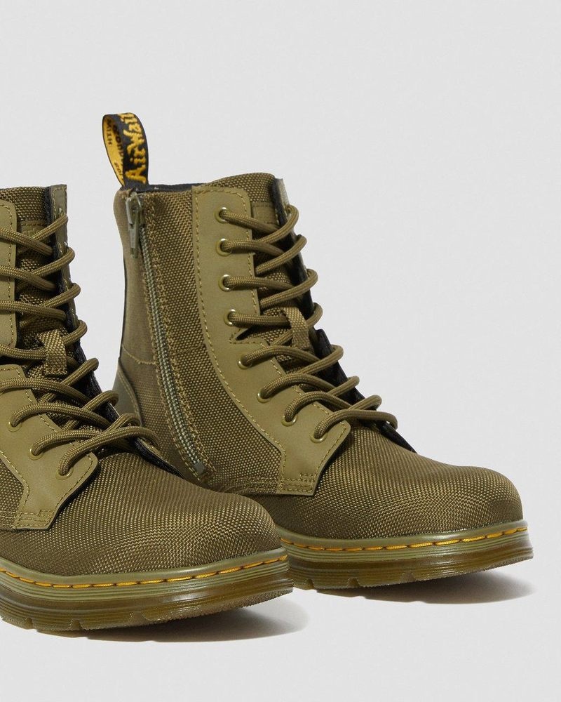 Dr Doc Martens Youth Combs Extra Tough Poly Casuales Boots (Extra Tough 50/50+Rubbery) Verde Oliva | OL26-K0RA