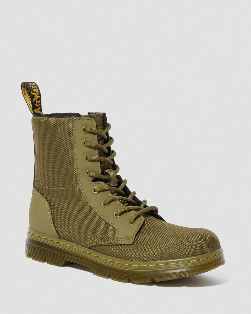 Dr Doc Martens Youth Combs Extra Tough Poly Casuales Boots (Extra Tough 50/50+Rubbery) Verde Oliva | OL26-K0RA