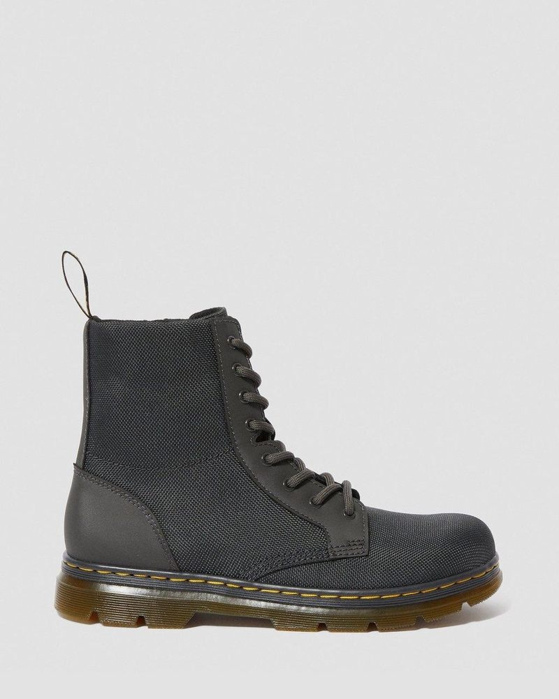 Dr Doc Martens Youth Combs Extra Tough Poly Casuales Boots (Extra Tough 50/50+Rubbery) Charcoal | XT23-H6YA