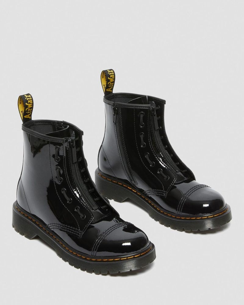 Dr Doc Martens Youth Sinclair Bex Charol Cuero Boots (Charol Cuero) Negros | AR83-V4WM