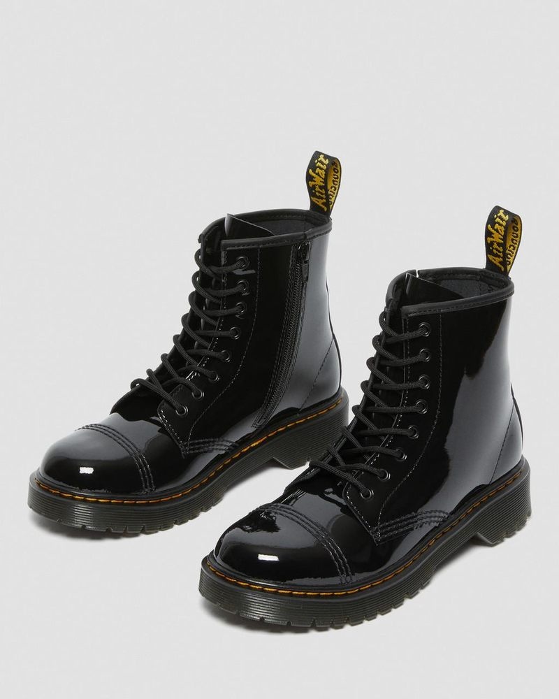 Dr Doc Martens Youth Sinclair Bex Charol Cuero Boots (Charol Cuero) Negros | AR83-V4WM