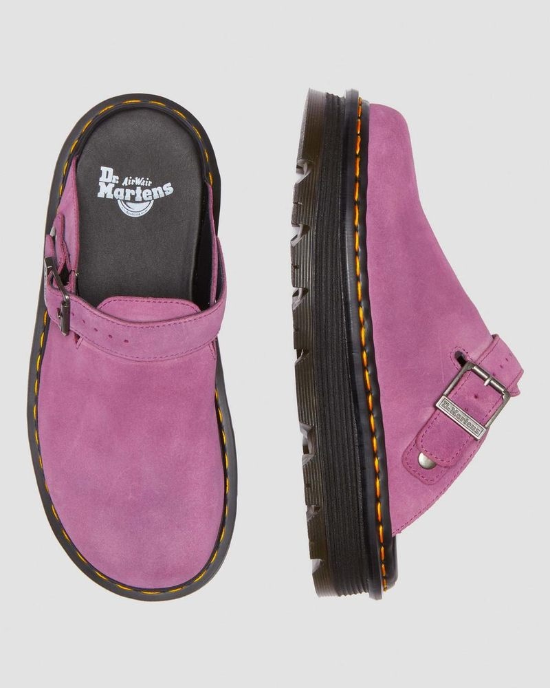 Dr Doc Martens Zebzag Gamuza Casuales Destalonadas Plataforma Mules (E.H.Gamuza) Morados | KZ74-M1DQ