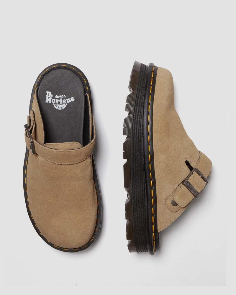 Dr Doc Martens Zebzag Gamuza Casuales Destalonadas Plataforma Mules (E.H.Gamuza) Savannah Tan | NC65-Y5IO