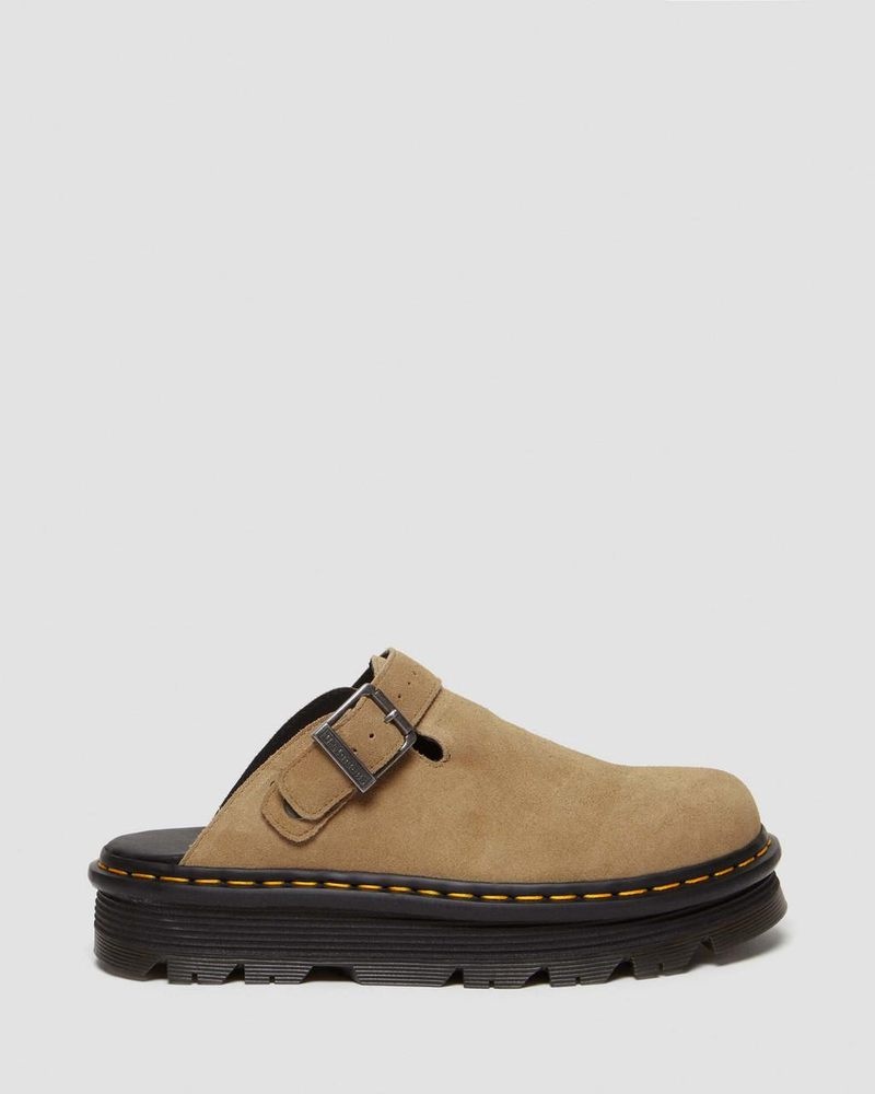 Dr Doc Martens Zebzag Gamuza Casuales Singback Plataforma Mules (E.H.Gamuza) Savannah Tan | MH61-D0KZ